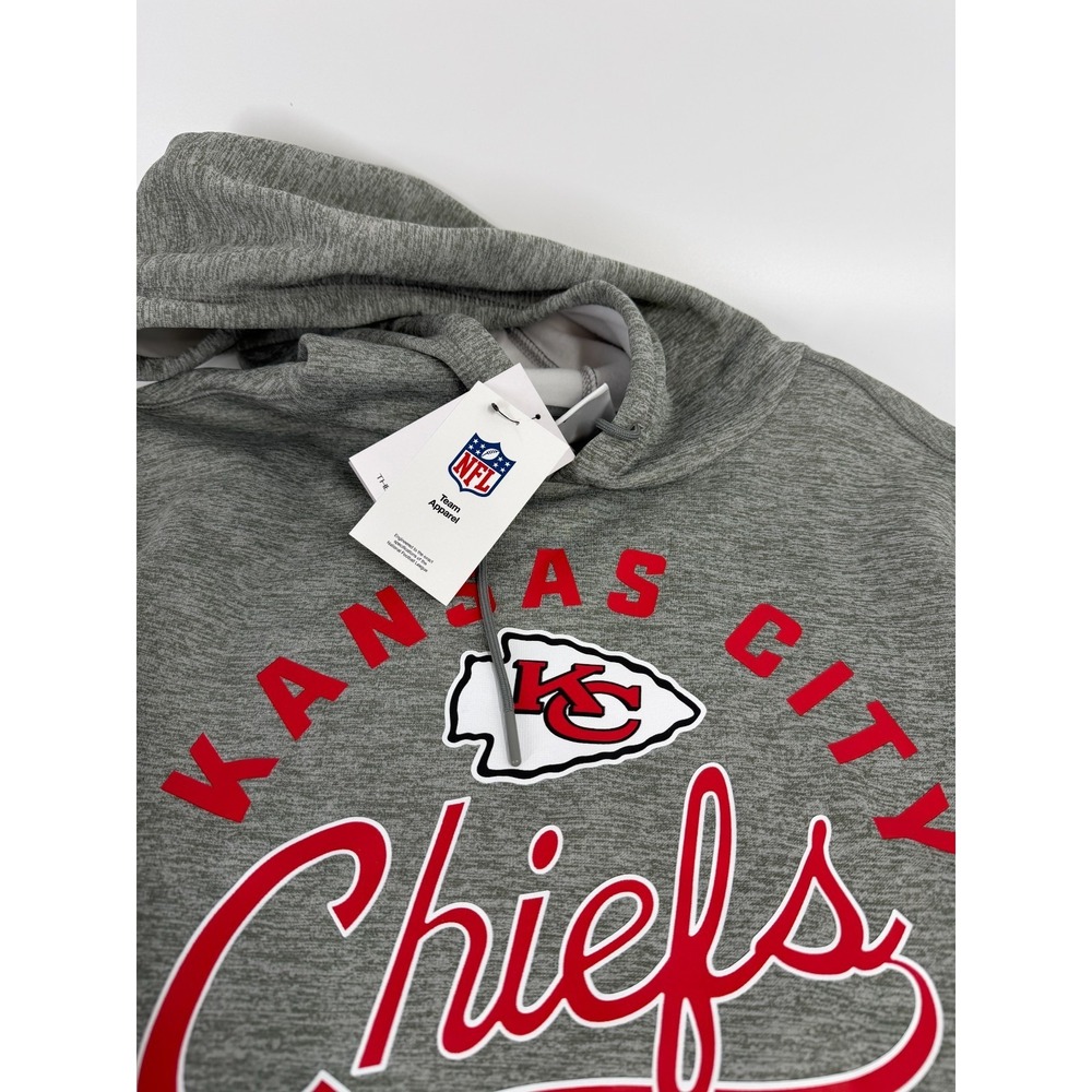 Kansas City Chiefs Nike Mens Team Script Grey 2025 Pullover Hoodie Size M NWT - Picture 4 of 6
